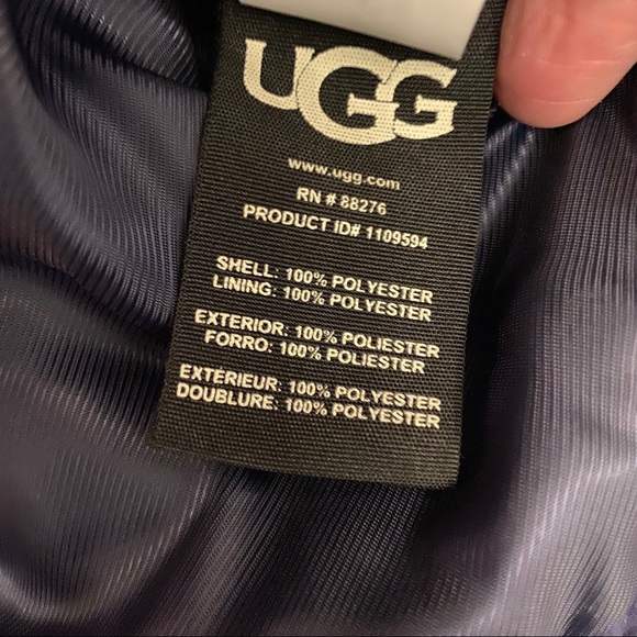 UGG Navy Annalise Teddy Bear Bomber Style Jacket - Picture 9 of 11